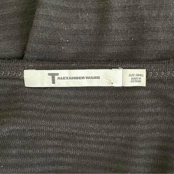 Alexander Wang Subtle Semi Sheer Stripes Relaxed Lagen Look Top Women Size S - Picture 6 of 7